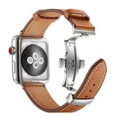 MAX Náhradní řemínek pro Apple Watch 40mm MAS04 hnědý kožený